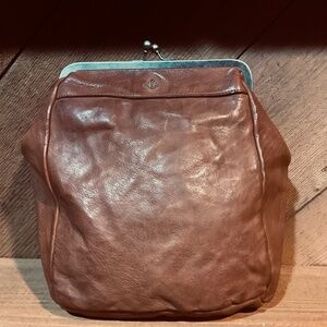 Harbour 2nd Rosalie Brown leather crossbody bag/Backpack  with kiss-lock